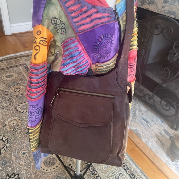 Fossil 1954 Classic Brown Leather Messenger Purse - Picture 6 of 11